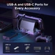 Док-станція UGREEN CM800 9-в-1 Type-C: DisplayPort 4K@120 Гц, RJ45, SD/microSD, PD 100 Вт Space Grey - зображення 6