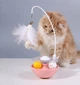 Игрушка дразнилка трек для кошки котят неваляшка с перьями и кошачьей мятой 25*9см - изображение 1