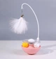 Игрушка дразнилка трек для кошки котят неваляшка с перьями и кошачьей мятой 25*9см - изображение 3