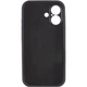 Силиконовый чехол Silicone Silk Full Camera Protective (AA) No Logo для iPhone 17 (Айфон 17 ), матовая накладка Soft Touch с полной защитой камеры, корпуса, мягкой подкладкой из микрофибры Black - изображение 3
