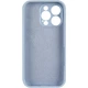 Силіконовий чохол Silicone Silk Full Camera Protective (AA) No Logo для iPhone 13 Pro (Айфон 13 про), матова накладка Soft Touch з повним захистом камери, корпусу, м'якою підкладкою з мікрофібри Sweet Blue - зображення 3
