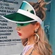 Женский пластиковый прозрачный козырёк 00388 зеленый - изображение 4