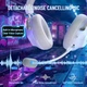 Геймерська бездротова (Bluetooth + 2,4G) гарнітура Attack Shark L50 PRO, 7.1, 1100mAh White/Білі (L50PROW) - изображение 7