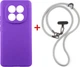 Комплект чехол для смартфона + ремешок DENGOS Cross-Body для Xiaomi Redmi Note 15 Purple/Grey (DG-KM-CCRB-35) - изображение 1