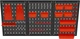 Настенная перфорированная доска для инструментов 120х60 см Kraft&Dele KD11898 с контейнерами и держателями для ключей и отверток - изображение 3
