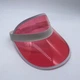 Женский пластиковый прозрачный козырёк 00388 светло-красный - изображение 1