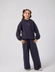 Костюм (світшот+брюки) для дівчинки SMIL 117556-1 Графітовий р.140 - зображення 1