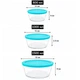 Набор стеклянных мисок с крышками Glass Bowl 3 шт 0.6 л, 1.0 л, 1.5 л (26006 G) - изображение 10