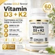Вітаміни D3 та К2 California Gold Nutrition 60 рослинних капсул - зображення 1