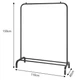 Вешалка-стойка для одежды Double Pole 110 х 40 х 150 см (R88771) Черный - изображение 3
