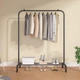 Вешалка-стойка для одежды Double Pole 110 х 40 х 150 см (R88771) Черный - изображение 4