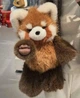 Бегающая красная панда мягкая игрушка-обнимашка 55 см имитация бега с помощью подвижных лапок, плюшевый енот-бегун - изображение 12