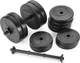 Zestaw regulowanych hantli kompozytowych Gymtek Logo G-66481 2 x 20 kg Czarny (5907766664819) - obraz 3