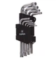 Набор шестигранных ключей Torx Topex (T10-T50, 9 шт) ключи звездообразные короткие (22743) - изображение 1