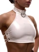 Топ з латексу Peach Power Choker для танців М білий - зображення 4