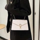 Женская классическая сумка 3120-6585 через плечо кросс-боди на цепочке рептилия белая - изображение 4