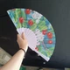 Віяло велике складане літнє | Танцювальне віяло | Японське віяло | Віяло для фотосесії | Аксесуар для виступів та декору - зображення 2