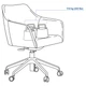 Конференц-стілець, бежевий/чорний IKEA TOSSBERG / LÅNGFJÄLL 495.131.12 - изображение 8