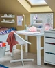 Дитячий стільчик з подушкою, білий/бірюзовий IKEA LOBERGET / SIBBEN 395.013.17 - зображення 2