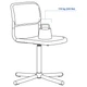 Обертовий стілець, чорний IKEA SMÄLLEN 005.034.35 - зображення 9