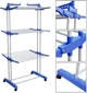 Складна стійка, сушарка для одягу, білизни 3 tiers Garment Rack With Wheels K12-120 металева - зображення 2