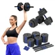 Набір регульованих гантелей 2 × 20 кг зі штангою Gymtek G-66605 Синьо-чорний (5907766666059) - зображення 12