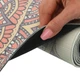 Килимок для йоги Льняний (Yoga mat) двошаровий 3мм Record Pro (розмір 183x61x0,3см, джут, каучук, бежевий, з принтом Спокій Лотоса) (FI-7156-3) - изображение 4