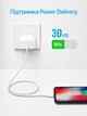 Швидка зарядка для айфона айпада Apple 20W USB C Блок живлення Lexego для айфон iPhone iPad Type C зарядний пристрій на айпад 20 Вт блок швидкої зарядки блочок тайп сі адаптер Samsung Google Galaxy Xiaomi Redmi Huawei White MZPA-20W - зображення 4