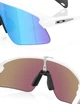 Спортивні сонцезахисні окуляри для бігу OAKLEY Stunt Devil Gridiron Collection OO9517-0439 Matte White/Prizm Sapphire - изображение 5