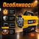 Газовая тепловая пушка BLACK 30 кВт на пропан-бутане, для обогрева складов, мастерских, ангаров, строительных объектов, теплиц, гаражей, с редуктором, шлангом, металлическим корпусом и высокой производительностью - изображение 5