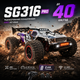 Машинка на радиоуправлении ZLL SG316 PRO 1:16 4WD, RC монстр-трак, внедорожник, до 40 км/ч RC машина off-road RC, LED подсветка - изображение 1
