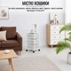 Етажерка на колесах Modern Home 3 яруса 27 х 27.5 х 61.5 см (50112) Білий - зображення 8