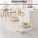 Етажерка на колесах Modern Home 3 яруса 27 х 27.5 х 61.5 см (50112) Білий - зображення 9