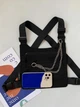 Нагрудная сумка 6020 TOYU BAG черная c цепочкой - изображение 2