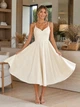 Ошатне молочне плаття нижче коліна FirstWoman XL кремовий 43406414 - зображення 6