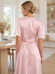 Нарядное платье ниже колен FashionYouWant XL розовый 43466480 - изображение 5
