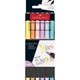 Фломастеры Faber-Castell кисточки Black Edition Pastel пастельных цветов, 6 цветов - изображение 1
