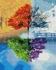 Набір алмазної мозаїки на підрамнику ColorArt Пори року 40x50 SPP038 + Подарунок лак для покриття - изображение 2