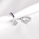 Серьги из белого золота Геометрические кольца (з40088) - изображение 5