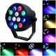 Світлодіодний прожектор RGB 12LEDх1W 240 V для сценічного освітлення чорний - зображення 1
