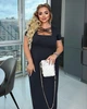 Летнее повседневное длинное платье женское прямого кроя однотонное стрейч кулир 95% хлопок 42-46 графит (темно-серое) - изображение 7