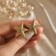 Серьги Морские звезды фактурные Золотистые Podarkus BK1266-G - изображение 2