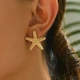 Серьги Морские звезды 2,5 см Золотистые Podarkus BK1267-G - изображение 2