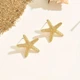 Серьги Морские звезды 2,5 см Золотистые Podarkus BK1267-G - изображение 4