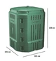Компостер садовий Prosperplast Compothermo 900L пластиковий 1010x1010x1280 мм чорний - зображення 2