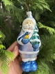 Стеклянная елочная игрушка «Зимний Волшебник с синим» - изображение 5