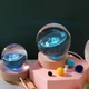 Хрустальный шар ночник с LED RGB подсветкой и пультом, 3D светильник Млечный путь на деревянной подставке - изображение 5