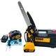 Акумуляторна мініпила DEWALT DCM16 1/4", 200 мм шина, 12 м/сек швидкість ланцюга, 48V/6AH 2 шт. - зображення 5