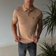 Поло чоловіче Polo Ralph Lauren М бежеве з вишивкою логотипа, трикотажна футболка поло преміум якості, короткий рукав, Casual - зображення 3