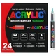 Набір акрилових маркерів із пензлевим наконечником ACRYLIC BRUSH MARKER, 24 кольори, DMX-2025A-24 - изображение 1